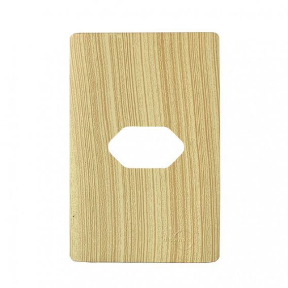 Placa p/ 1 Tomada Horizontal 4x2 -Novara Maple
